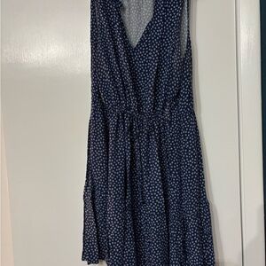 Navy Blue ditsy floral dress